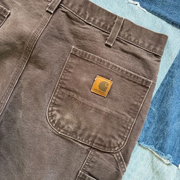 carhartt 2000s brown carpenter pants 35x31 - Picture 3 of 9